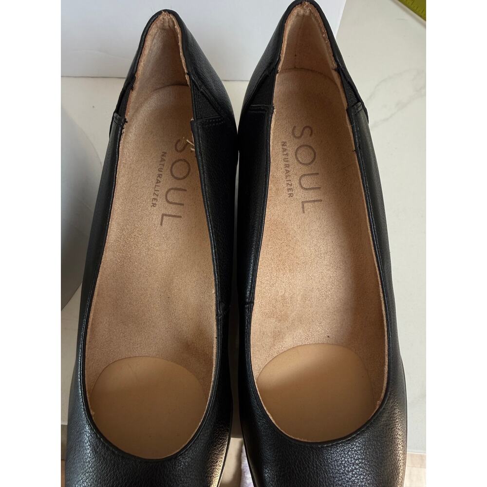 SOUL Naturalizer About Time Women's 8.5M Black Comfort Platform Wedge Pump Shoes - Picture 7 of 14